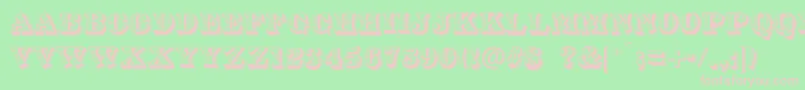 DsDiamondInlay Font – Pink Fonts on Green Background