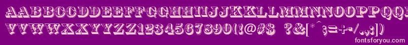 DsDiamondInlay Font – Pink Fonts on Purple Background