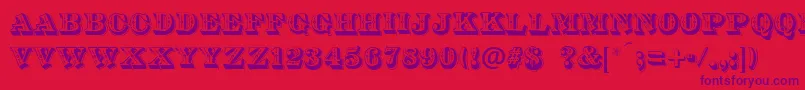 DsDiamondInlay Font – Purple Fonts on Red Background