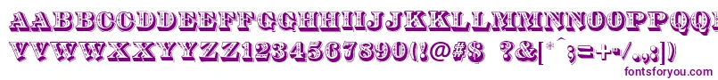 DsDiamondInlay Font – Purple Fonts on White Background