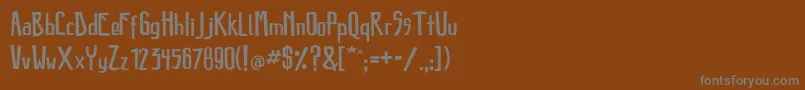 Destroyer Font – Gray Fonts on Brown Background