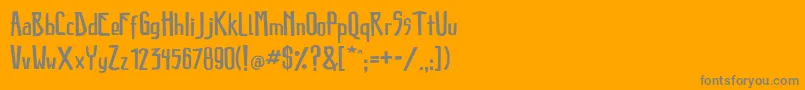 Destroyer Font – Gray Fonts on Orange Background