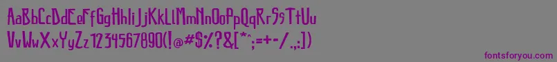 フォントDestroyer – 紫色のフォント、灰色の背景