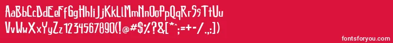 フォントDestroyer – 赤い背景に白い文字