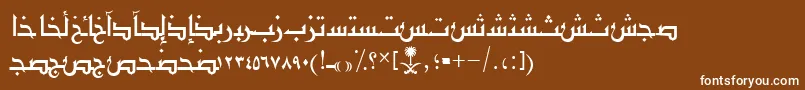AymShurooq03 Font – White Fonts on Brown Background