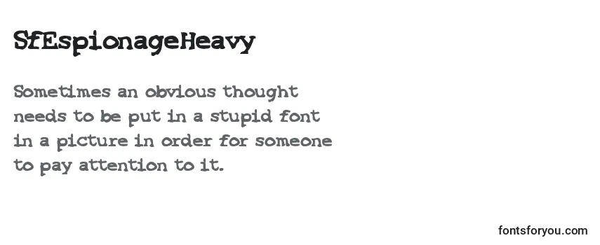 Review of the SfEspionageHeavy Font