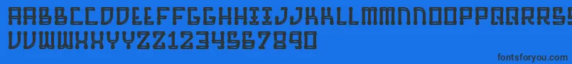 Шрифт BarqueInline – чёрные шрифты на синем фоне