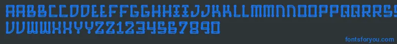 Шрифт BarqueInline – синие шрифты на чёрном фоне