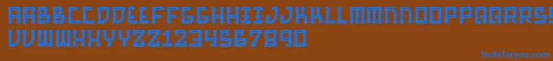 BarqueInline-fontti – siniset fontit ruskealla taustalla