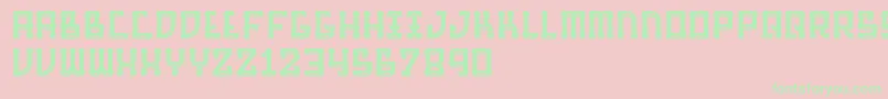 BarqueInline Font – Green Fonts on Pink Background