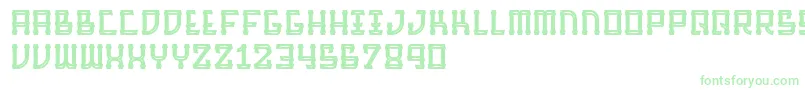 BarqueInline-fontti – vihreät fontit valkoisella taustalla