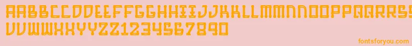 BarqueInline Font – Orange Fonts on Pink Background