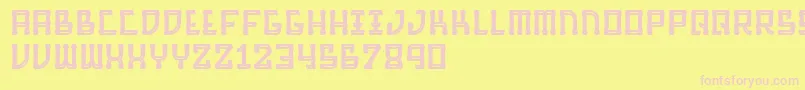 BarqueInline Font – Pink Fonts on Yellow Background