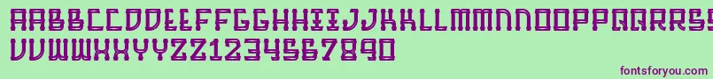 BarqueInline Font – Purple Fonts on Green Background