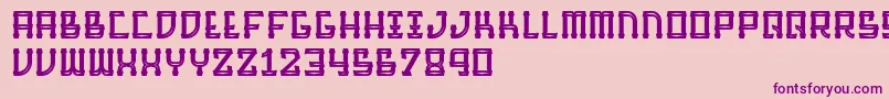 フォントBarqueInline – ピンクの背景に紫のフォント