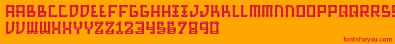 Шрифт BarqueInline – красные шрифты на оранжевом фоне