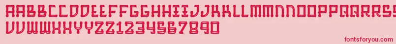 BarqueInline-Schriftart – Rote Schriften auf rosa Hintergrund