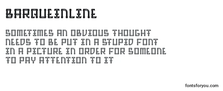 Review of the BarqueInline Font