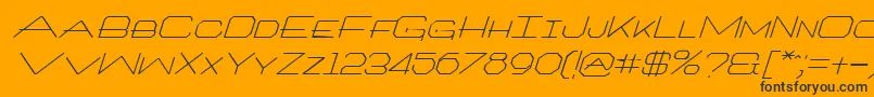 ArchitextItalic-Schriftart – Schwarze Schriften auf orangefarbenem Hintergrund