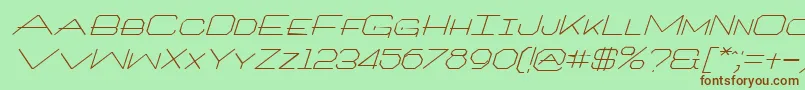 ArchitextItalic Font – Brown Fonts on Green Background