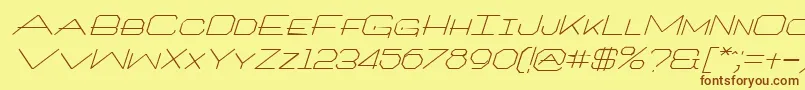 ArchitextItalic Font – Brown Fonts on Yellow Background