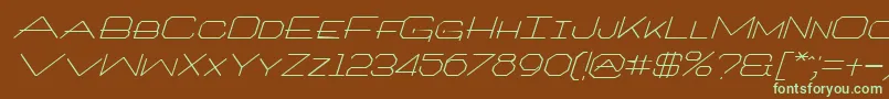 ArchitextItalic Font – Green Fonts on Brown Background