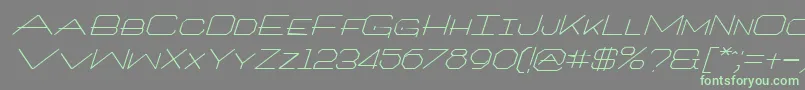 Шрифт ArchitextItalic – зелёные шрифты на сером фоне