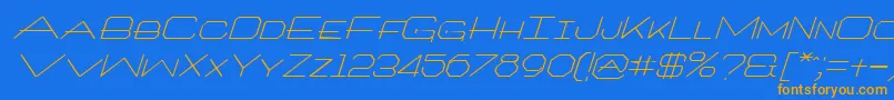 ArchitextItalic Font – Orange Fonts on Blue Background