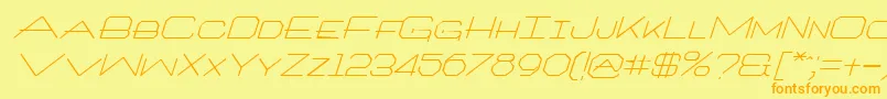 Police ArchitextItalic – polices orange sur fond jaune