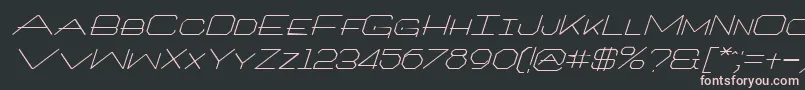 Шрифт ArchitextItalic – розовые шрифты на чёрном фоне