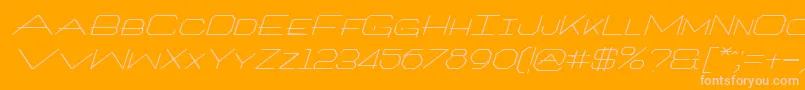 フォントArchitextItalic – オレンジの背景にピンクのフォント