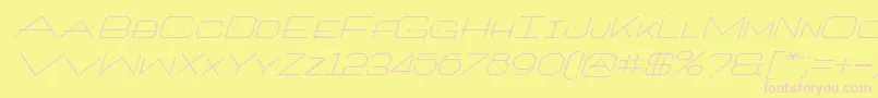 ArchitextItalic Font – Pink Fonts on Yellow Background