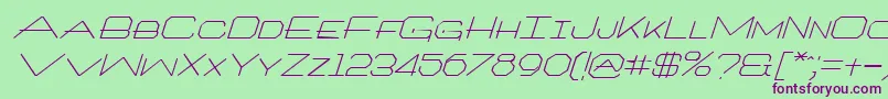 ArchitextItalic Font – Purple Fonts on Green Background