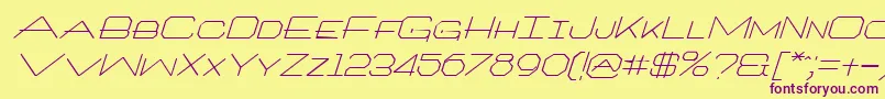 ArchitextItalic Font – Purple Fonts on Yellow Background