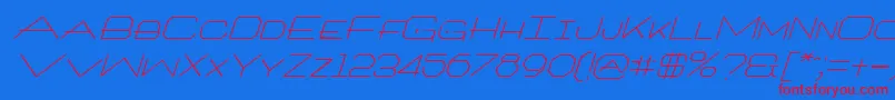 ArchitextItalic Font – Red Fonts on Blue Background