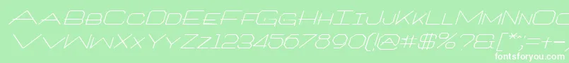 フォントArchitextItalic – 緑の背景に白い文字