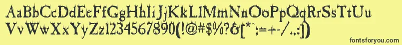 CheapFire Font – Black Fonts on Yellow Background