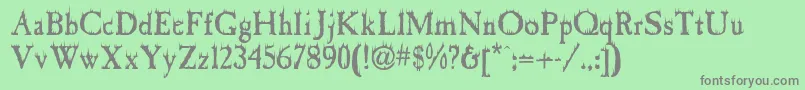 CheapFire Font – Gray Fonts on Green Background