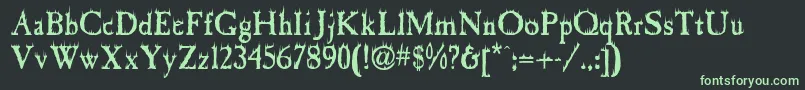 CheapFire Font – Green Fonts on Black Background