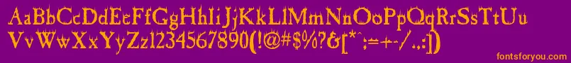 CheapFire Font – Orange Fonts on Purple Background