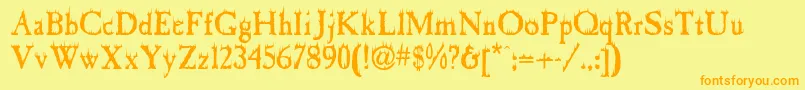 CheapFire Font – Orange Fonts on Yellow Background