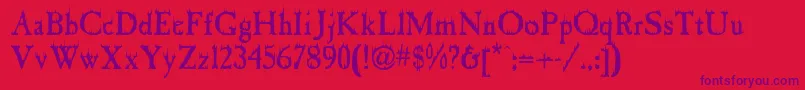 CheapFire Font – Purple Fonts on Red Background