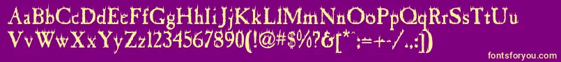 CheapFire Font – Yellow Fonts on Purple Background