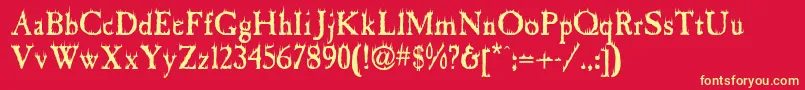 CheapFire Font – Yellow Fonts on Red Background