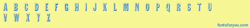 TejaratchiCn Font – Blue Fonts on Yellow Background