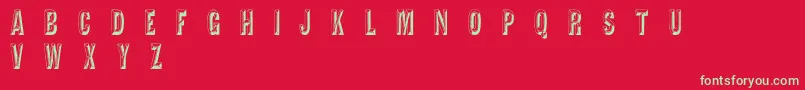 TejaratchiCn Font – Green Fonts on Red Background