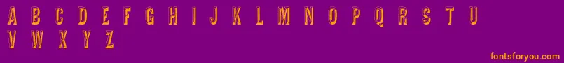 Шрифт TejaratchiCn – оранжевые шрифты на фиолетовом фоне