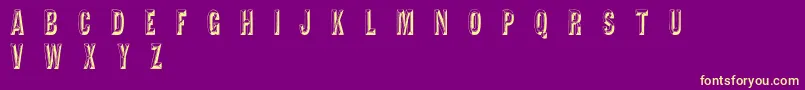 フォントTejaratchiCn – 紫の背景に黄色のフォント