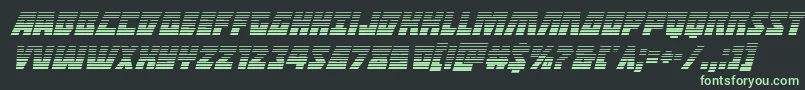 Halfshellherogradital Font – Green Fonts on Black Background