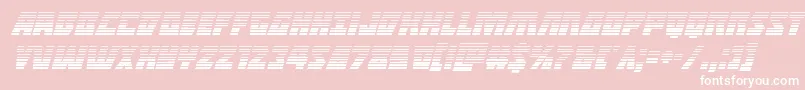 Halfshellherogradital-Schriftart – Weiße Schriften auf rosa Hintergrund